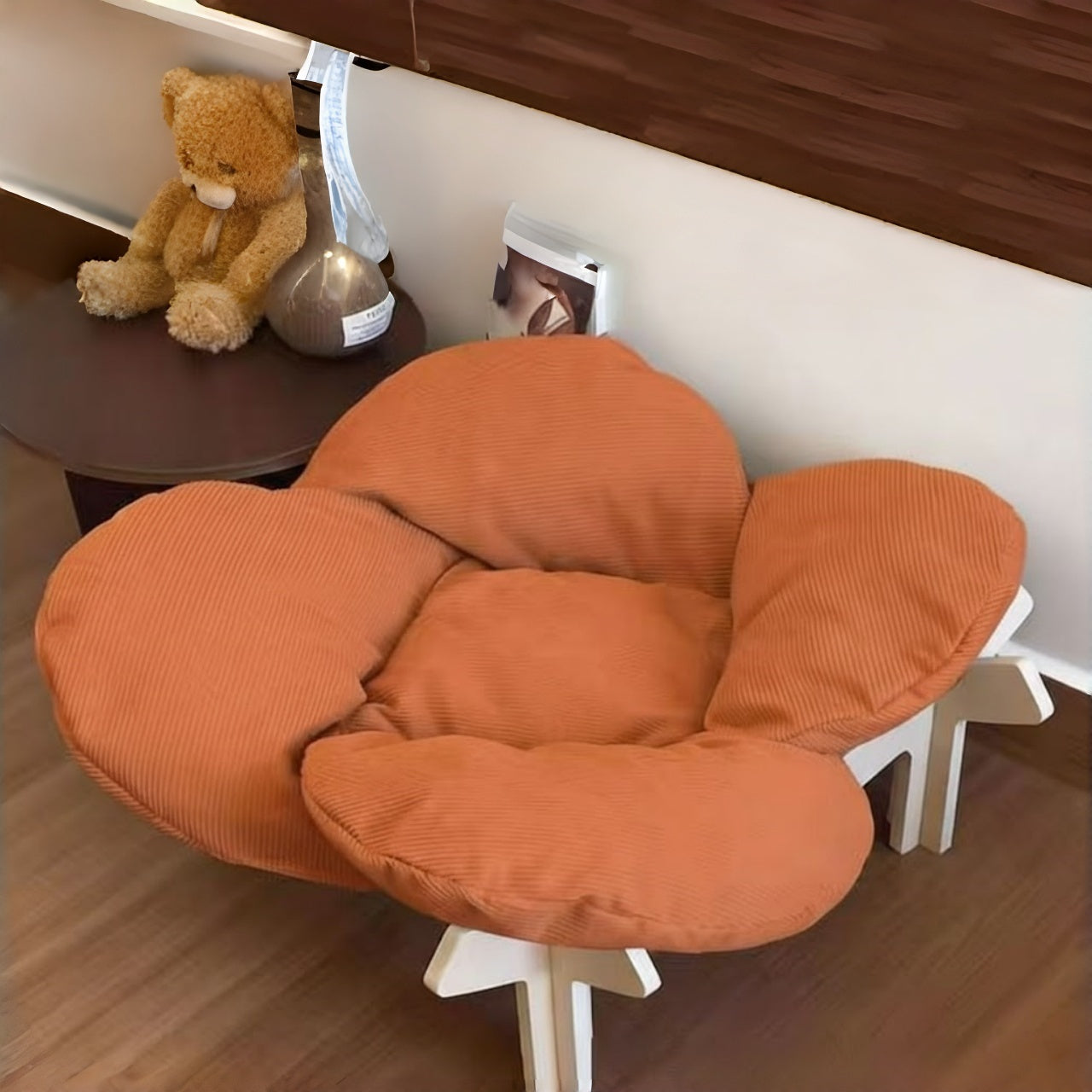 Padded Wooden Elevated Cat Bed Fluffy Pet Sofa Indoor Cat Lifting Lounge Chair with Hardware Tools Suitable for Puppies and Cats Furniture(Two Hemp Fish Are Included as a Gift.)