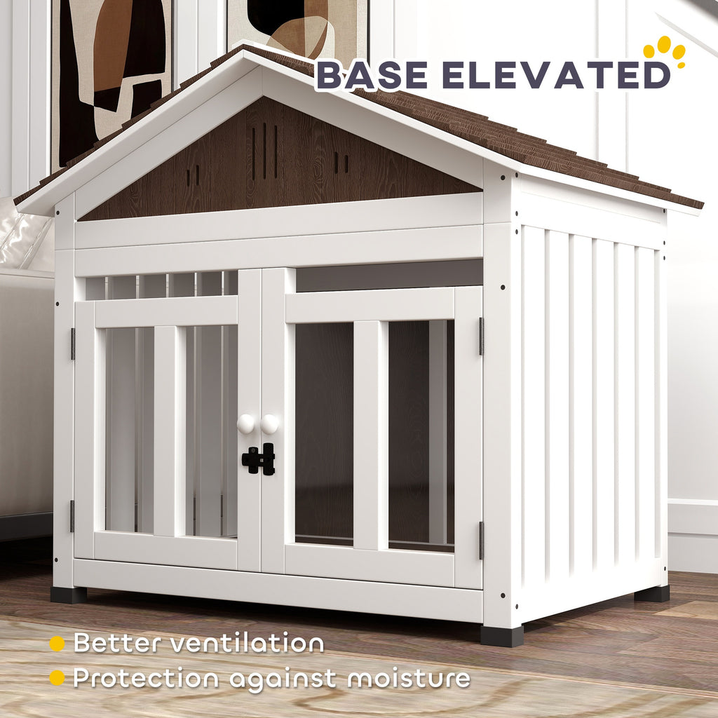 PawHut 40'L Dog House Outdoor Indoor for Small, Medium, Large Dogs