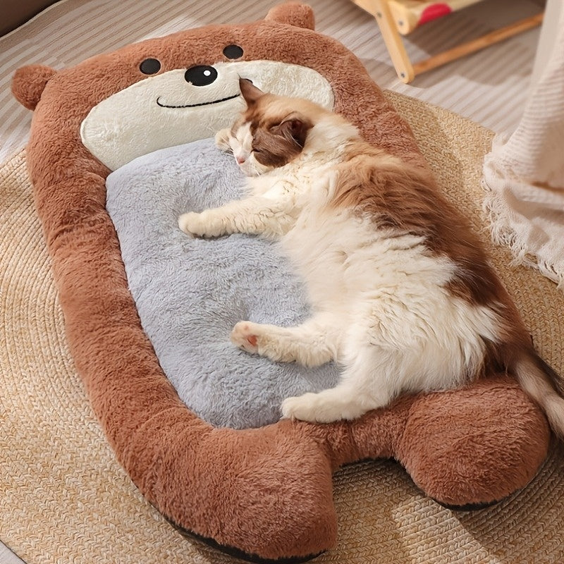 Ultra-Soft And Spacious Cat Mat - Ideal for Indoor Use, Extra-Thick for Ultimate Warmth in Winter! Machine-Washable with Exclusive Anti-Slip Base, Fits Cat And Dog Cages