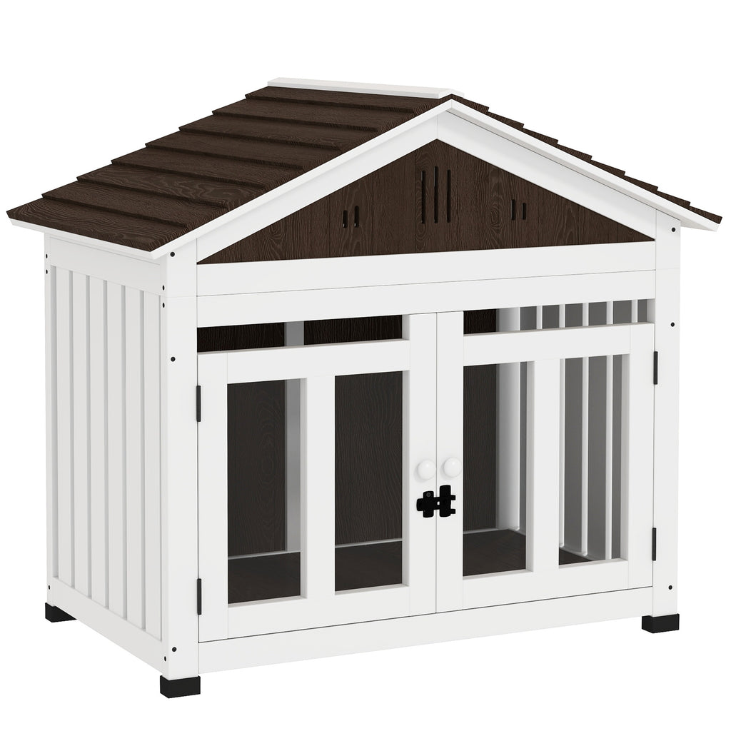 PawHut 40'L Dog House Outdoor Indoor for Small, Medium, Large Dogs