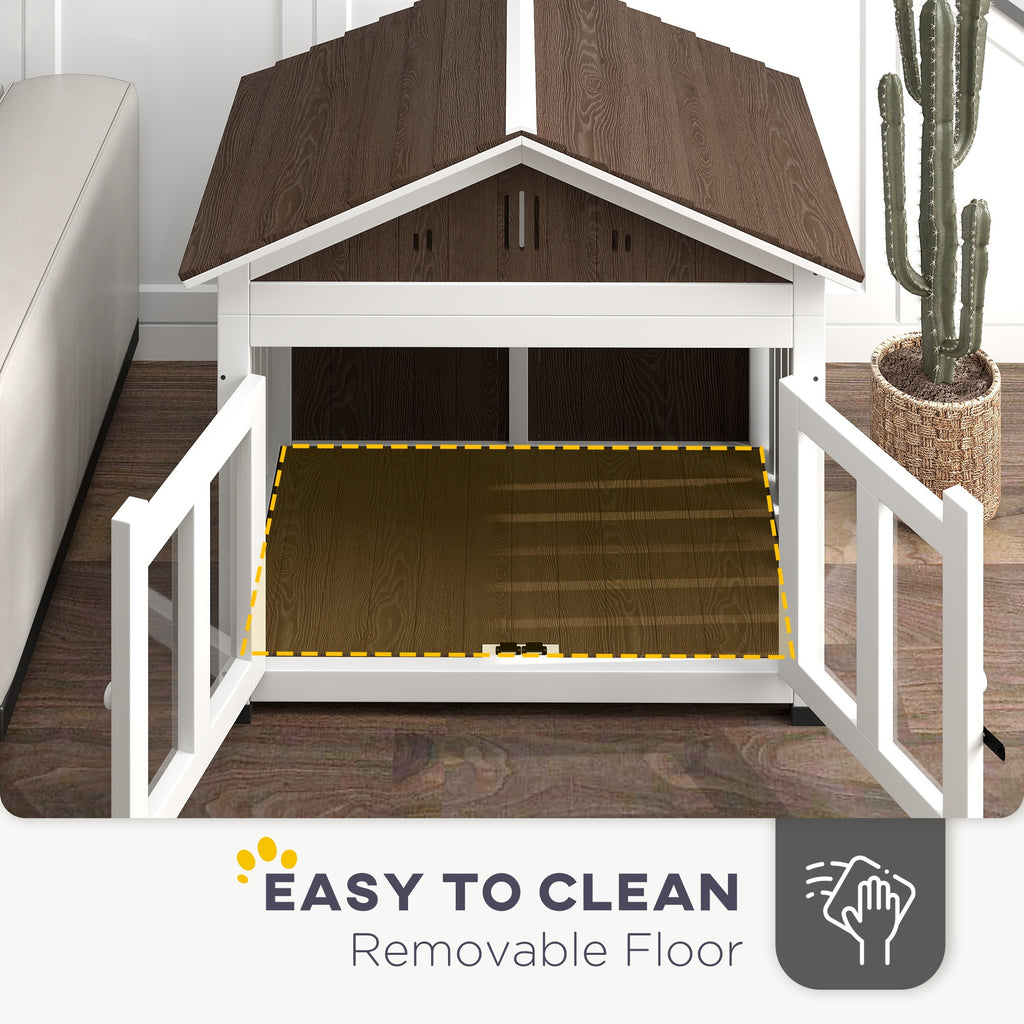 PawHut 40'L Dog House Outdoor Indoor for Small, Medium, Large Dogs