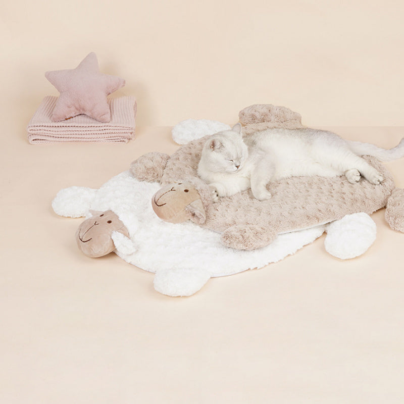 Little Lamb Cat Mat for Sleeping, Dog Mat, Cat Bed, Pet Sleeping Mat, Cat Mat, Expandable Four-Season Cat Cage Mat, Foot Mat