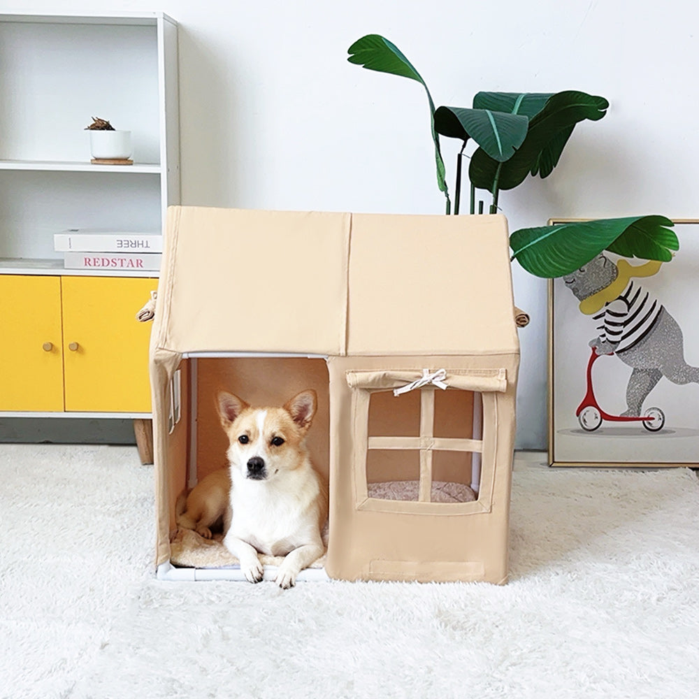 A Winter-Proof Enclosed Dog House That Provides a Cozy Sleeping Space for Pets, Suitable for All Seasons And Easy to Clean