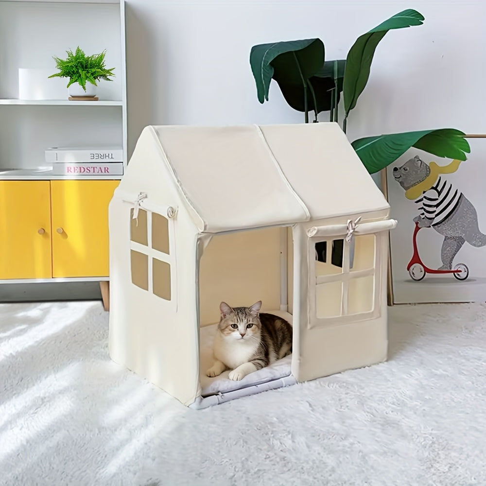 A Winter-Proof Enclosed Dog House That Provides a Cozy Sleeping Space for Pets, Suitable for All Seasons And Easy to Clean